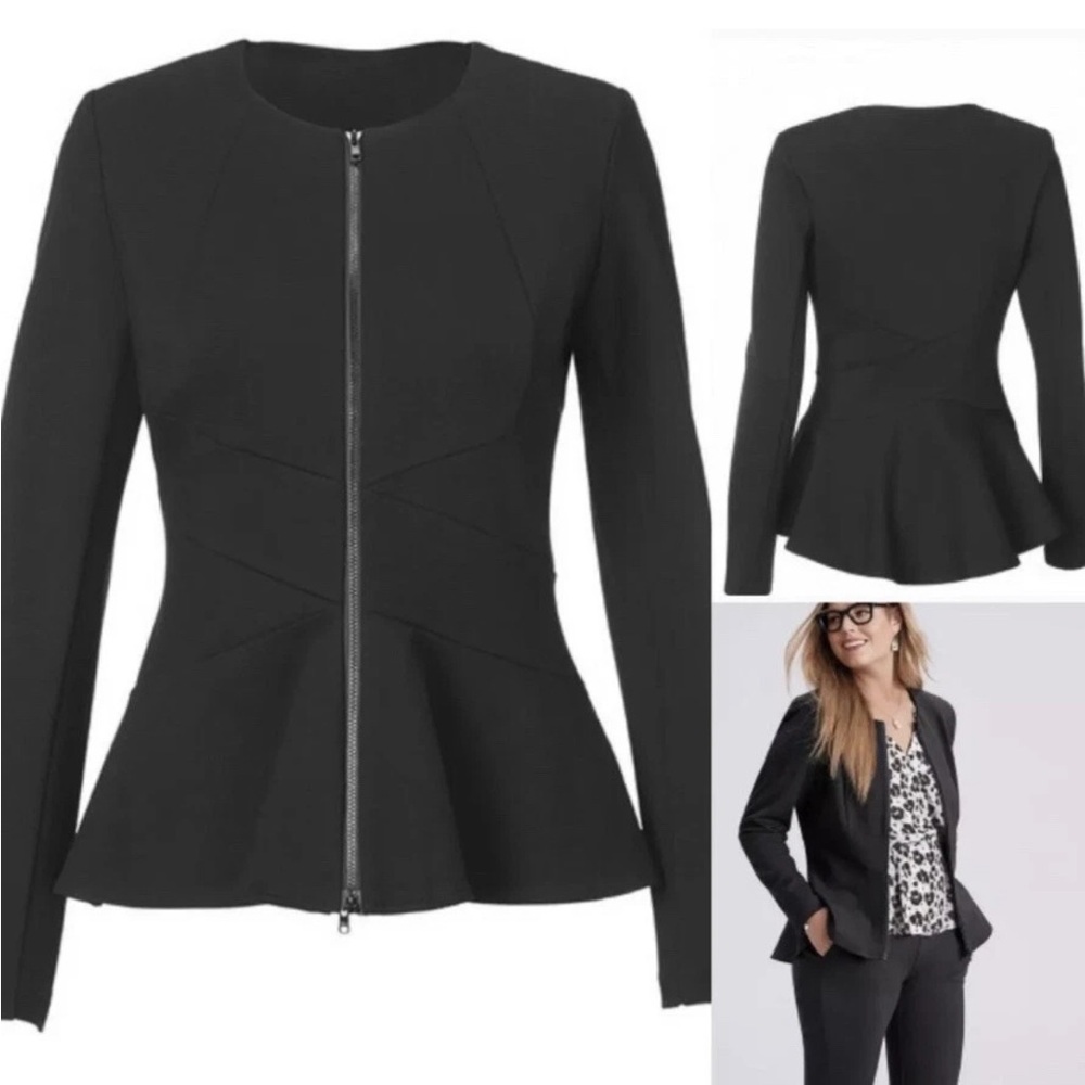 CAbi Black Peplum Blazer